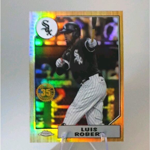 2022 Topps Chrome - 1987 Topps Baseball Luis Robert #87BC-12 Rainbow Refractor - Picture 2 of 5